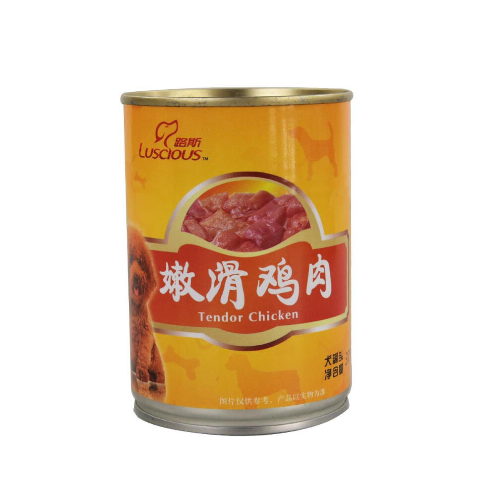 宠物狗湿粮 狗罐头 路斯 狗狗零食 优+ 嫩滑鸡肉罐头 375g 狗食品