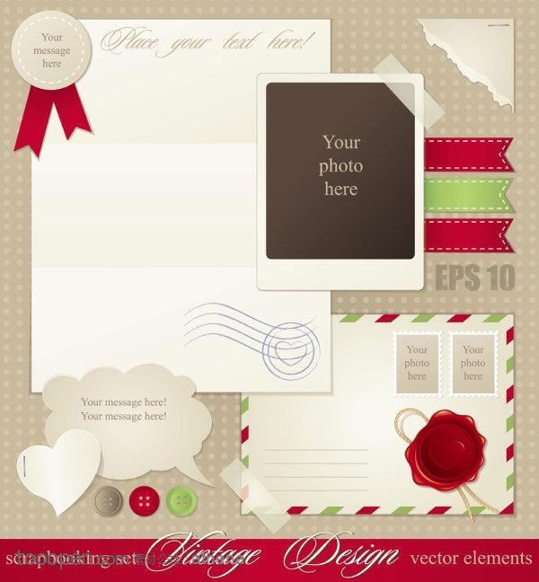 便签卡片矢量素材