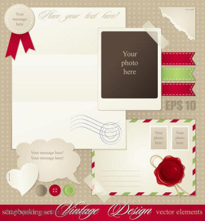 便签卡片矢量素材