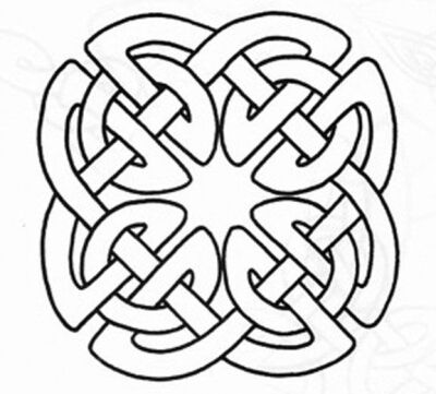 Celtic Knots 凯尔特结 图案，这种绳结式的图案出现在大概公元450年，象征着无限与永恒，常常被装饰在墓地的十字架上。