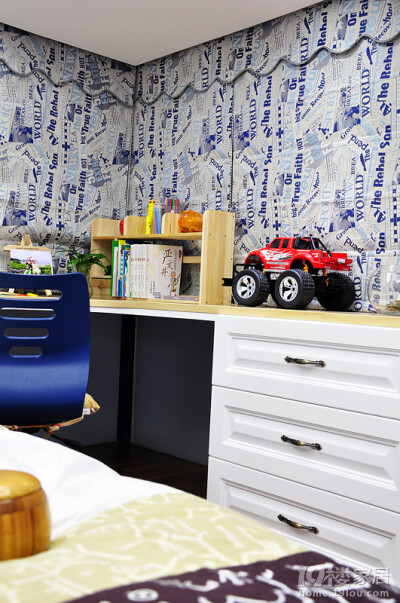 【{“嘟妈肥爸”的低调奢华品质小窝}】面积:139 套内114 费用:半包10W 总50W+ 设计:夏伟 ®男孩房