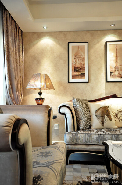 【{“嘟妈肥爸”的低调奢华品质小窝}】面积:139 套内114 费用:半包10W 总50W+ 设计:夏伟 ®客厅