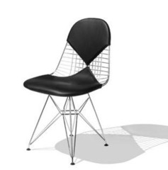 特价EamesDKR-2创意设计师现代时尚铁线金属椅 国际北欧皮艺餐椅