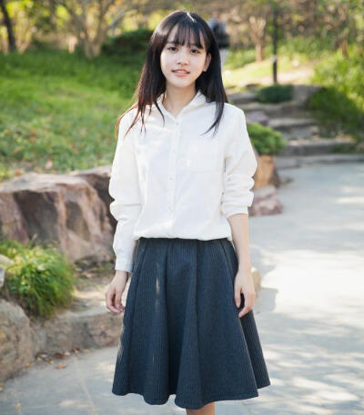 秋冬 学生长袖白衬衫 宽门襟 文艺复古小翻领船锚打底衬衣