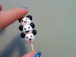 P.Clay: Panda Dango by PolymerClayBunnie