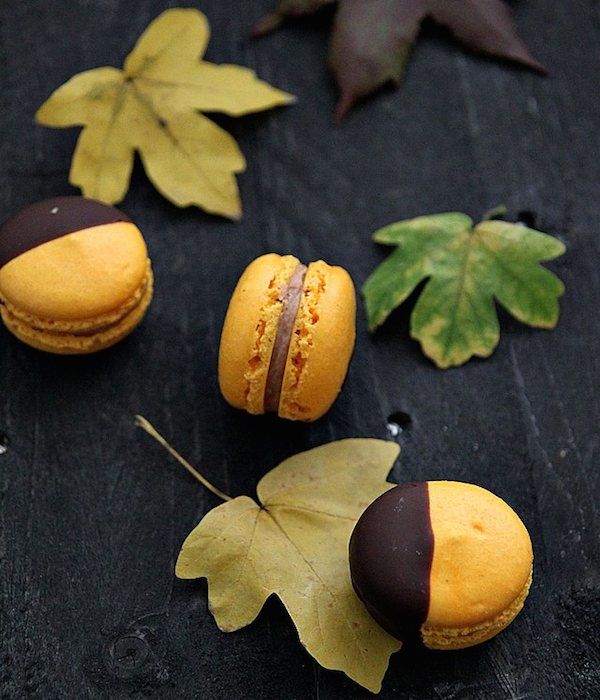 How would you like to try your hand at some beatifully autumnal macarons? Nisha shares two delicious recipes for these delightful treats with the spicy fillings of cinnamon buttercream and pumpkin pie. Experiment with your own fillings and colourings for perfect festive gifts.