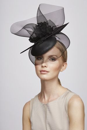 Black lace feather mini | Juliette Botterill Millinery SS 2014