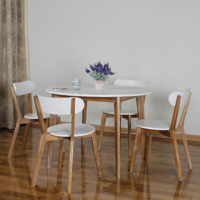餐桌时尚餐台欧式实木餐桌椅组合简约 一桌四椅一桌六椅饭桌