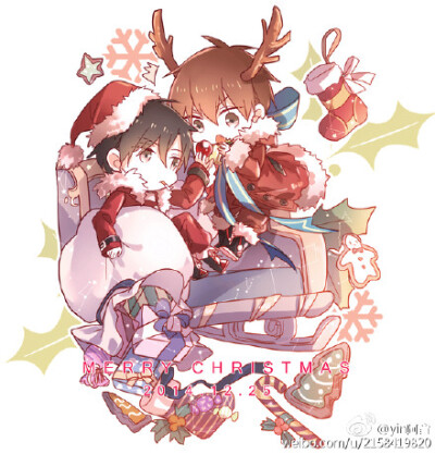 #全职高手# Merry Christmas！(分別：叶+黄及喻+王)