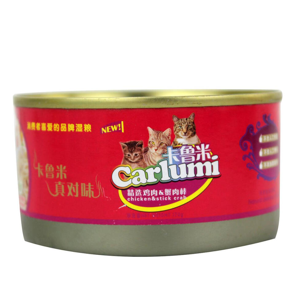 宠物猫零食 卡鲁米 精选鸡肉蟹肉棒猫罐头170g 猫食品 猫零食湿粮