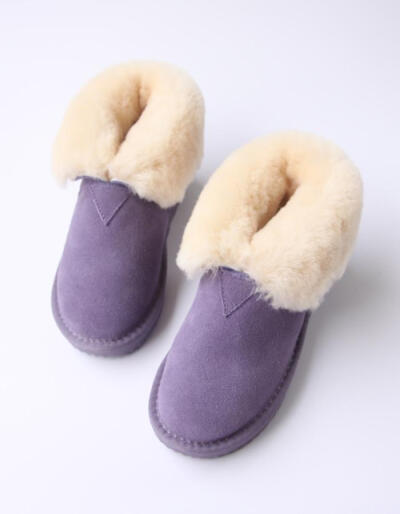 14冬季甜美舒适翻毛两穿真牛皮羊毛雪地靴短靴男女鞋情侣棉靴