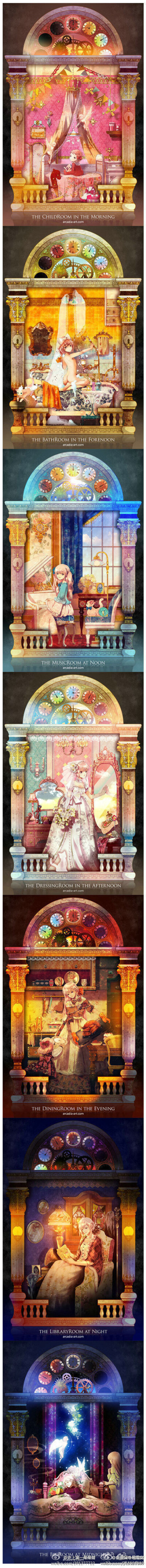 日本画师憂—的作品，一个女子的一生， 超级精彩~