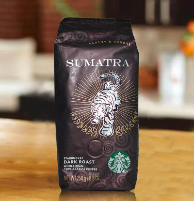 星巴克 STARBUCKS Sumatra苏门答腊 咖啡豆可磨粉 250G 现货