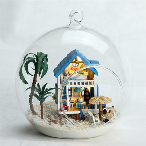 DIY内景小屋 玻璃屋玩具 儿童装饰小屋 mini屋