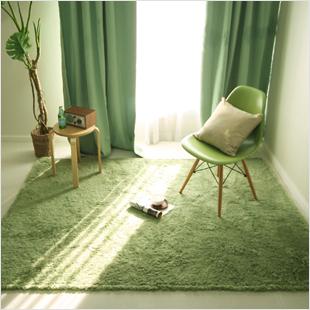 韩国进口新婚蜜月礼品毛绒棉质方形卧室客厅防滑地毯地垫5色