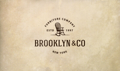 Brooklyn &amp;amp; Co的LOGO中的摇椅，完美地诠释了家具企业。