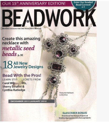 【072】米珠手工diy教程 手链项链耳环做法图解Beadwork2011-12月