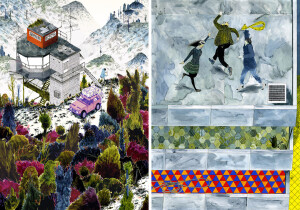 左：逃避者  右：屋顶派对  Left: Escapist  Right: Roof party