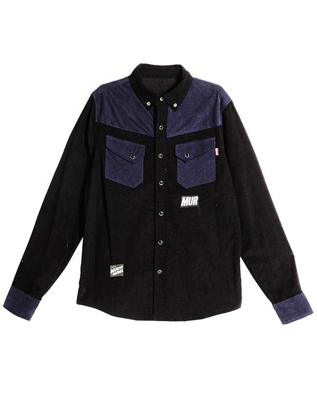 長袖燈心絨拼接襯衫 ORIGINAL COLLECTION PINWALE SHIRT