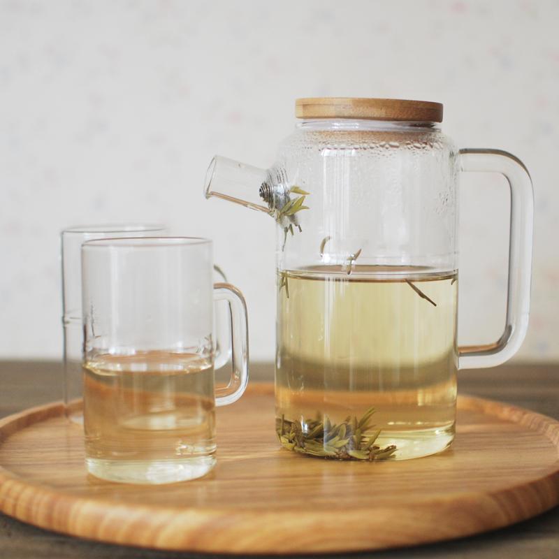 美好下午茶。高硼硅玻璃花茶茶具套装 耐高温茶壶茶杯礼物