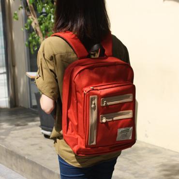 monopoly 帆布双肩背包书包 easy carry backpack橙色