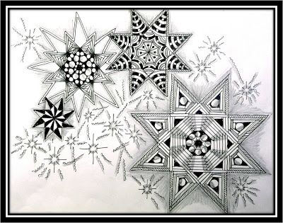#Zentangle Challenge #114 | Xplore &amp;amp; Xpress from Sharon Michaelson @zandiepants this is a lovely example