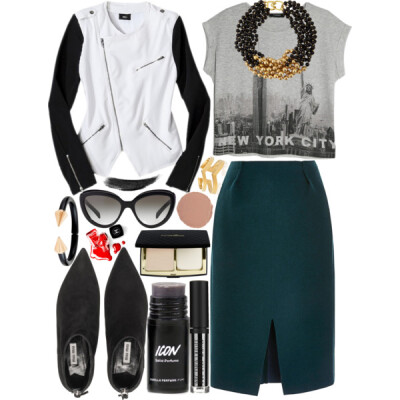 A fashion look from December 2014 featuring pattern tops, Mossimo and slit pencil skirt. Browse and shop related looks.