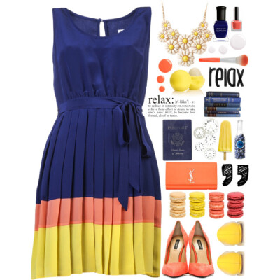 A fashion look from March 2014 featuring pleated dress, pointy toe pumps and patent shoes. Browse and shop related looks.