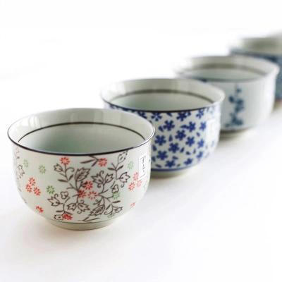 日式餐具和风系列陶瓷碗创意礼物碎花小碗礼品套装5只装