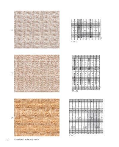 《棒针编织针法符号125和编织花样125》-节选