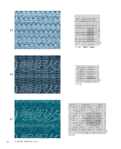 《棒针编织针法符号125和编织花样125》-节选