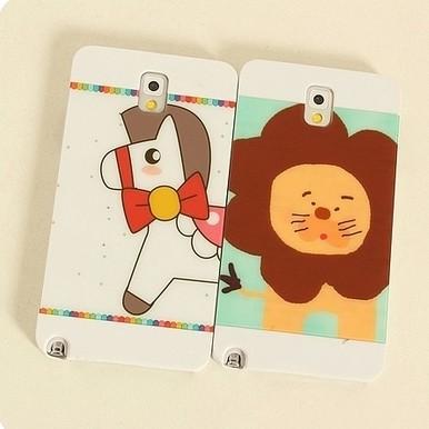 韩国卡通小木马罗马尼小狮子note3手机壳S5S4s3保护套外壳9600