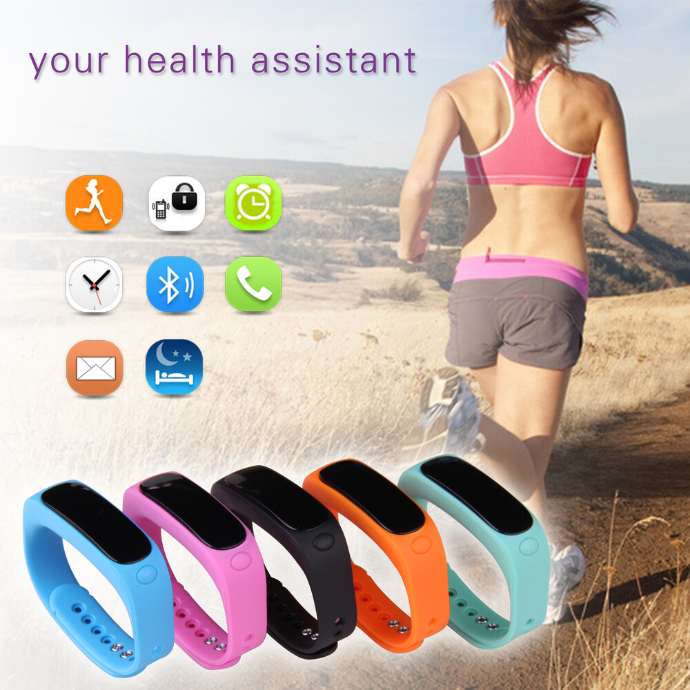 2015 new fashion health assistant IP67 waterproof 180 days standby E02 bluetooth bracelet, smart bracelet watch