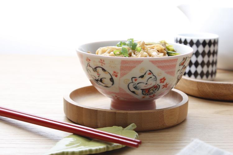 日本进口陶瓷碗美浓烧陶瓷米饭碗情侣对碗招财猫陶瓷碗粥碗汤碗