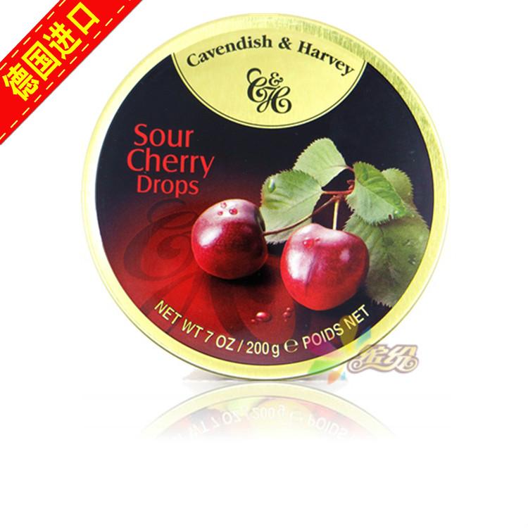 德国三宝德国嘉云糖樱桃味200g进口糖果零食品含真正果汁