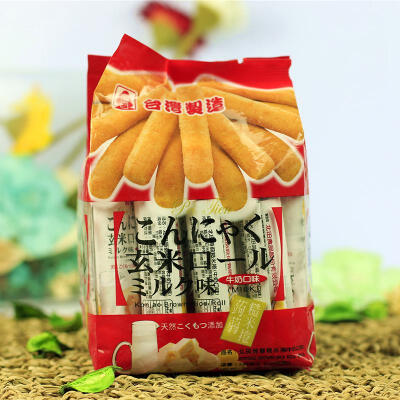 台湾进口北田蒟蒻糙米卷牛奶味160g健康食品零食~好吃停不了口