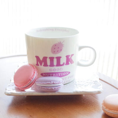 zakka杂货陶瓷MILK情侣牛奶杯咖啡杯 创意奶茶马克杯杯礼品杯