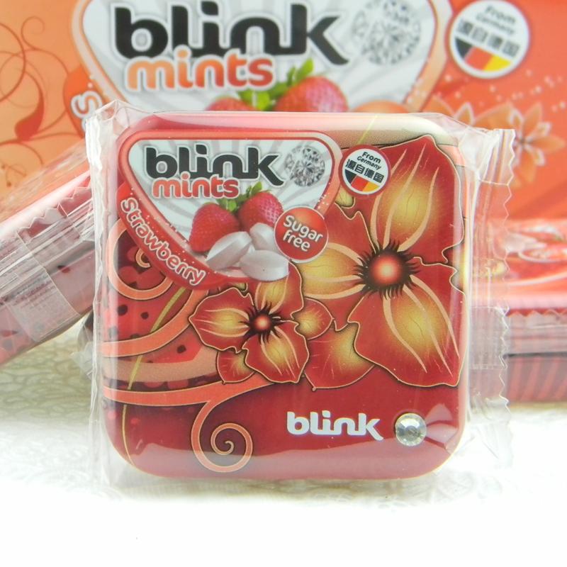 blink冰力克 德国进口压片糖果粉无糖含片糖 草莓味15g盒