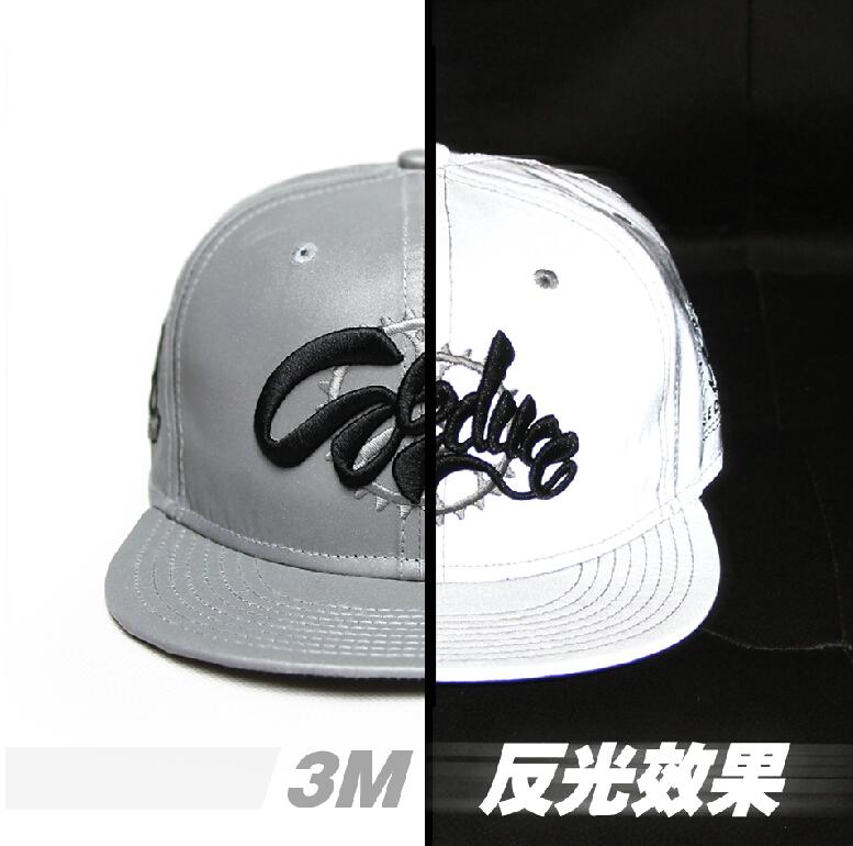 SSEDUCE 原创snapback 3M反光 死飞帽骑行帽 安全出行夜光棒球帽