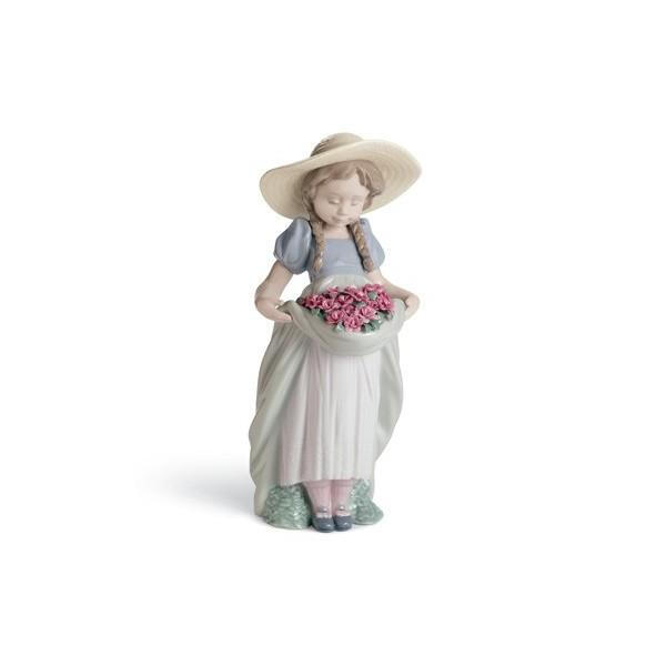  西班牙Lladro Children雅致工艺品 摆件 女孩和花 多款