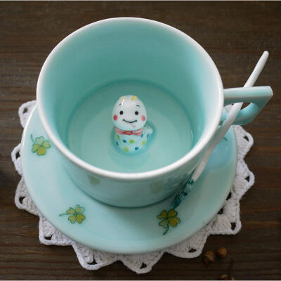 三浅陶瓷原创小蛇创意礼品咖啡杯生日礼物原创作品七夕情人节礼物