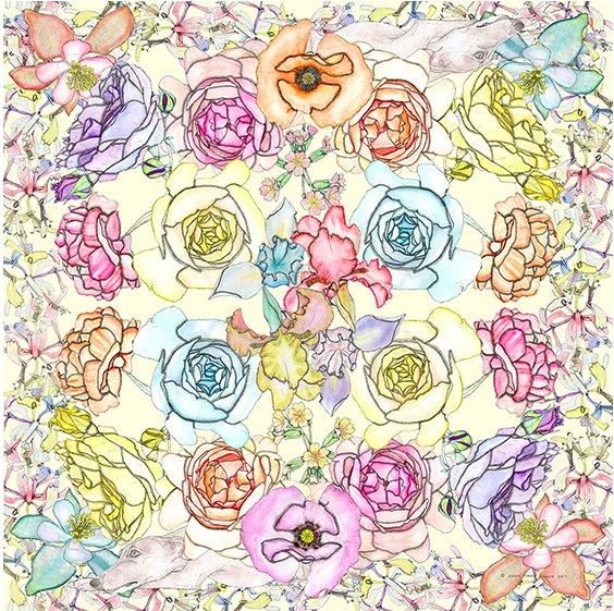 swashss134545cm手绘小方巾多色