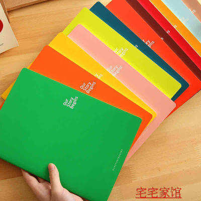 韩国文具 初品彩虹可爱糖果色B5笔记本本子厚 A5创意记事本