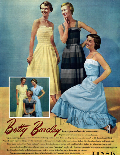 50年代的经典裙装美照与海报