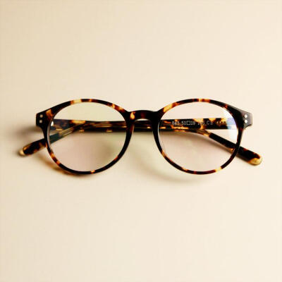 日本板材眼镜框 眼睛框波点豹纹玳瑁潮人男女款 复古大圆框眼镜架