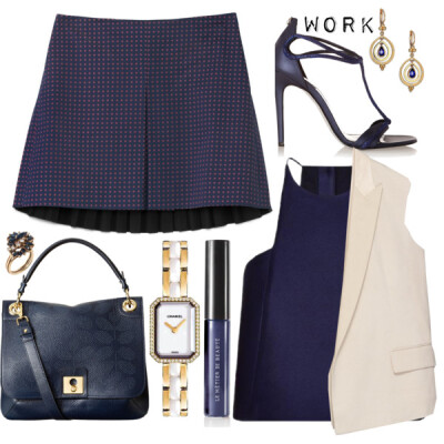 A fashion look from January 2015 featuring flat top, Reed Krakoff and blue skirt. Browse and shop related looks.