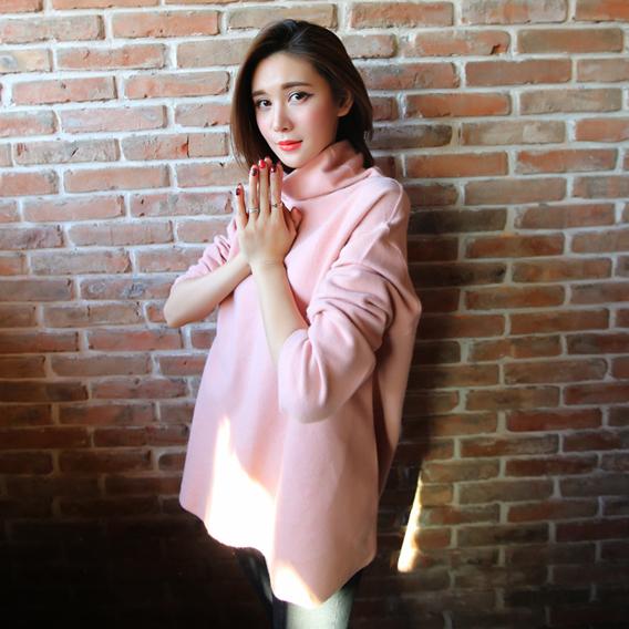 樱熊独家自制 绒绒的高领长款打底衫