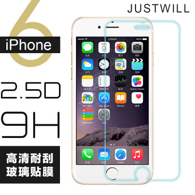 JUSTWILL苹果6 钢化玻璃膜 iphone6高清膜 iphone6 plus钢化贴膜