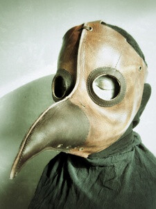 Leather PLAGUE Doctors Mask Steampunk的图片