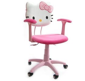 韩国正品Hello Kitty凯蒂猫正版猫头电脑椅办公椅升降椅旋转椅子